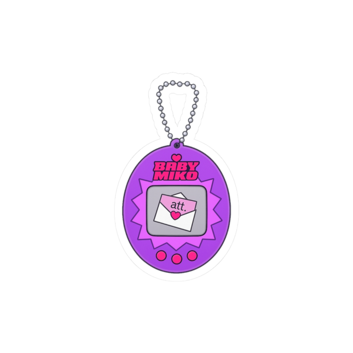 Young Miko Tamagotchi Pixel Art Sticker | Cute Retro Decal - alternate angle 3, merchandise