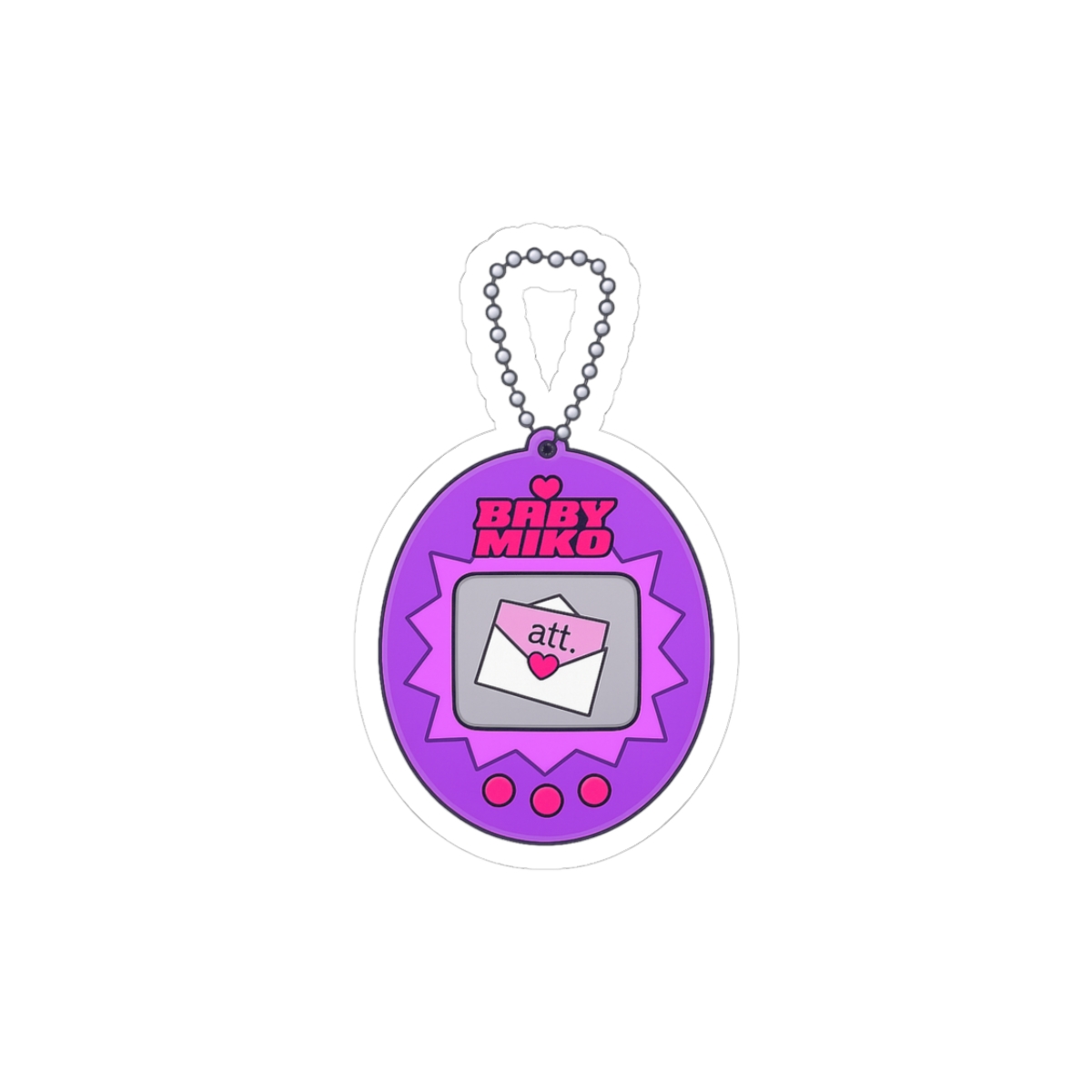 Young Miko Tamagotchi Pixel Art Sticker | Cute Retro Decal - alternate angle 1, merchandise