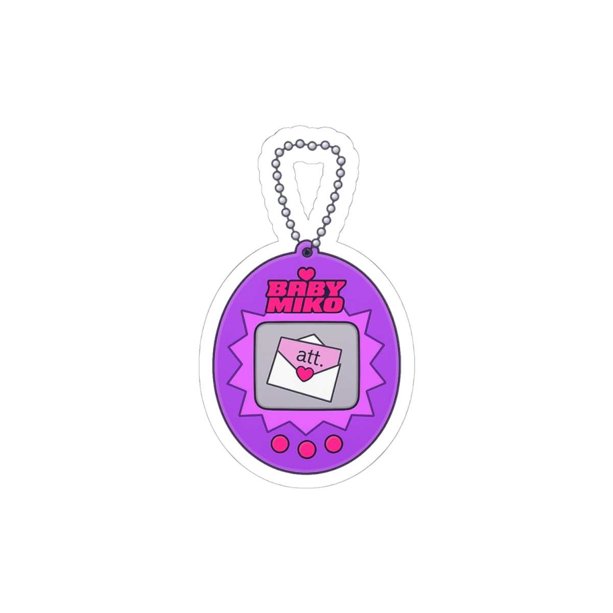 Young Miko Tamagotchi Pixel Art Sticker | Cute Retro Decal - alternate angle 2, merchandise