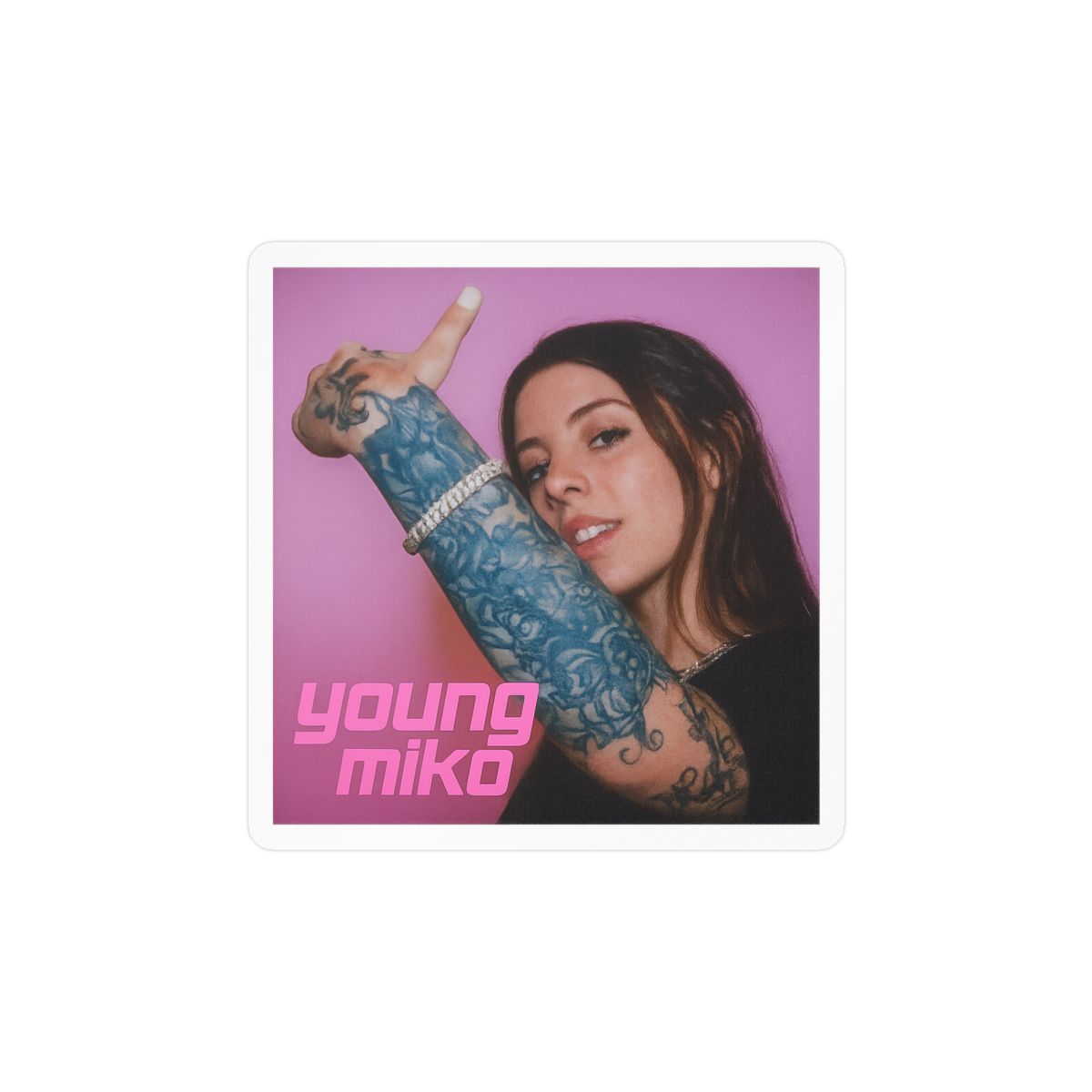 Vintage Young Miko Sticker | Retro Vinyl Decal - alternate angle 2, merchandise