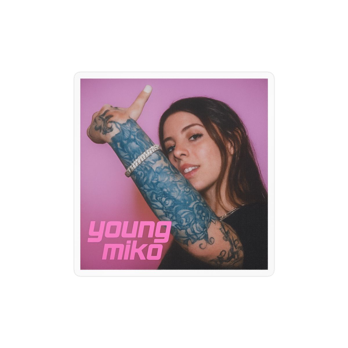 Vintage Young Miko Sticker | Retro Vinyl Decal - alternate angle 3, merchandise