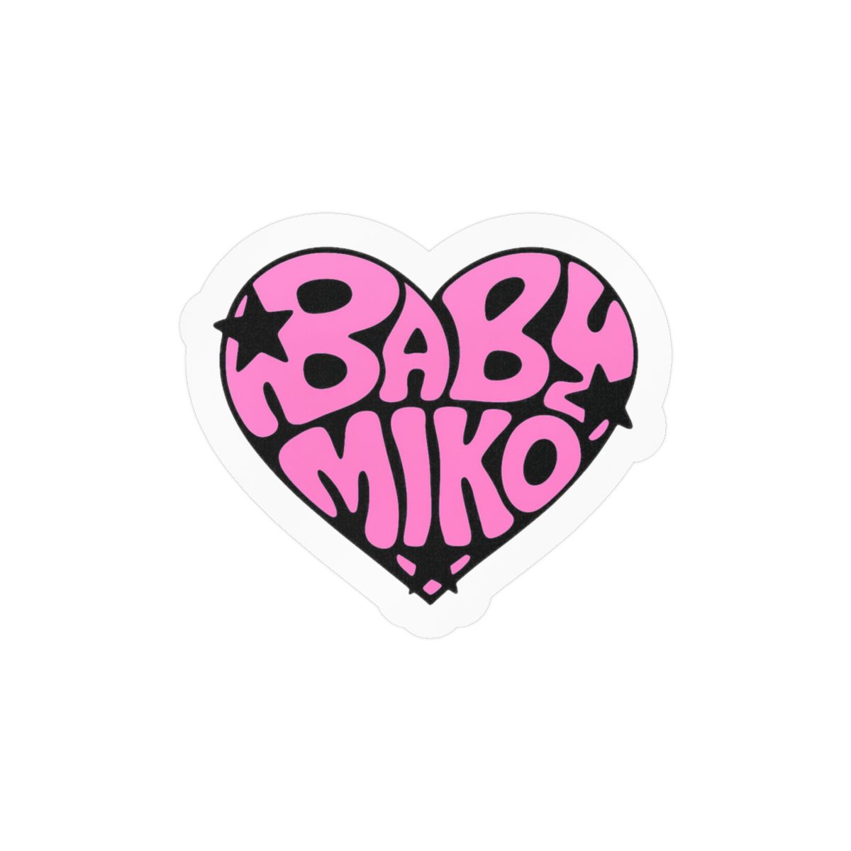 Cute Baby Miko Heart Sticker | Adorable Vinyl Decal - alternate angle 1, merchandise