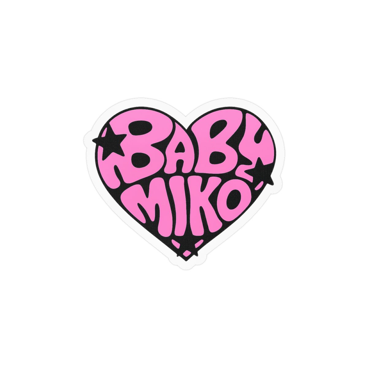 Cute Baby Miko Heart Sticker | Adorable Vinyl Decal - alternate angle 2, merchandise