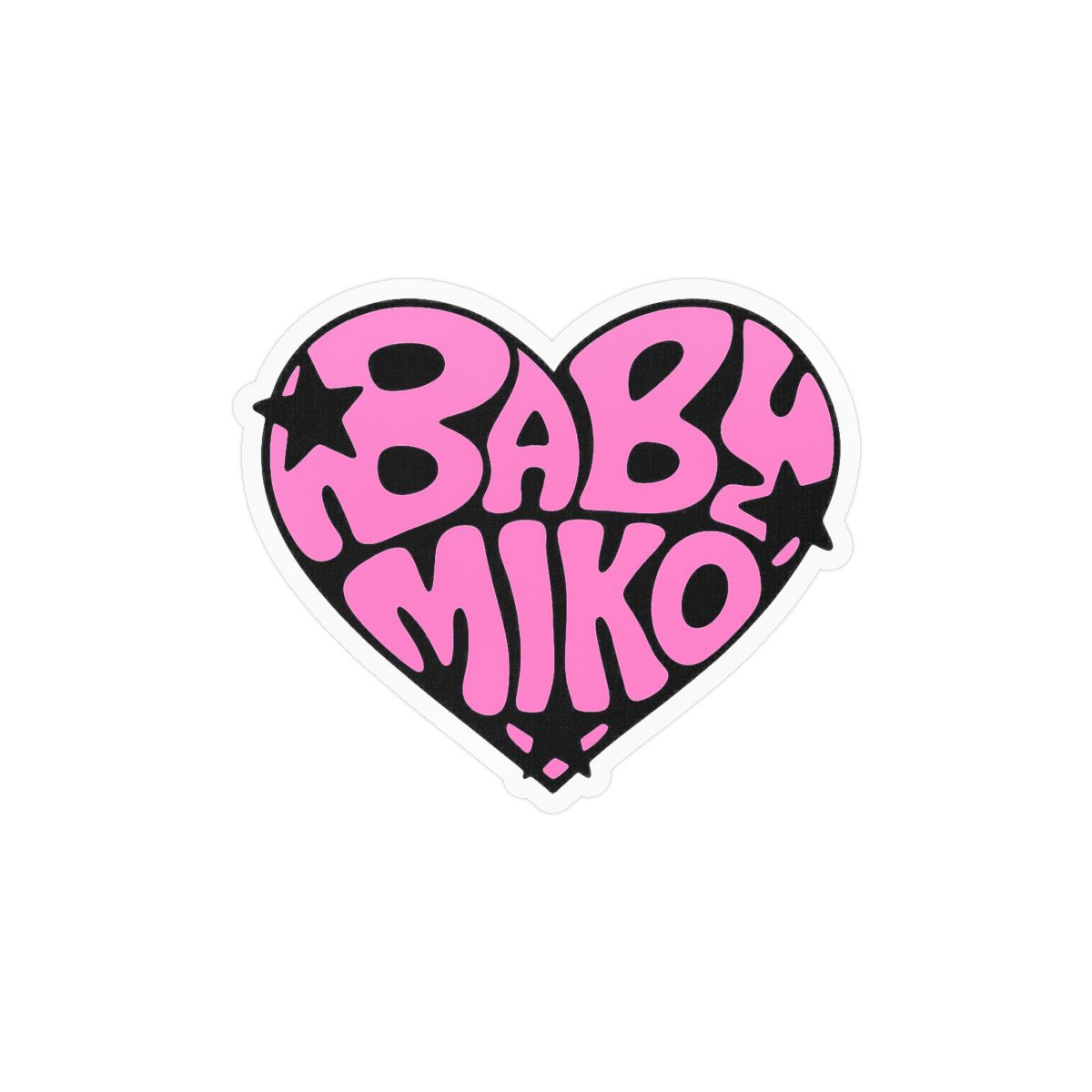 Cute Baby Miko Heart Sticker | Adorable Vinyl Decal - alternate angle 3, merchandise