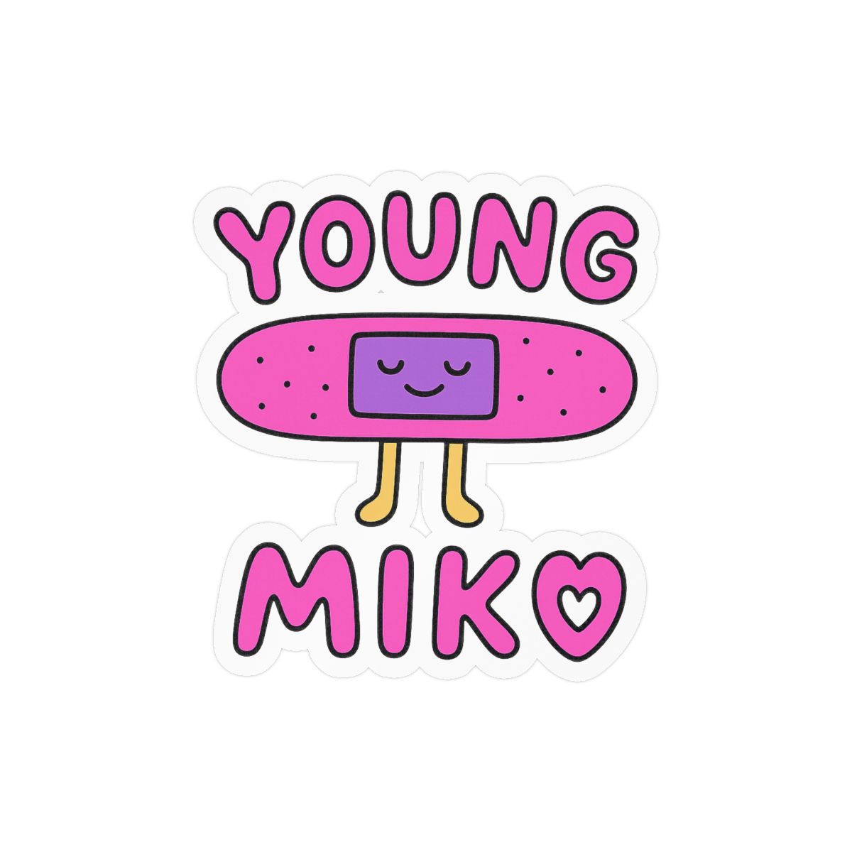 Young Miko Band-Aid Sticker | Bold Vinyl Decal - alternate angle 2, merchandise