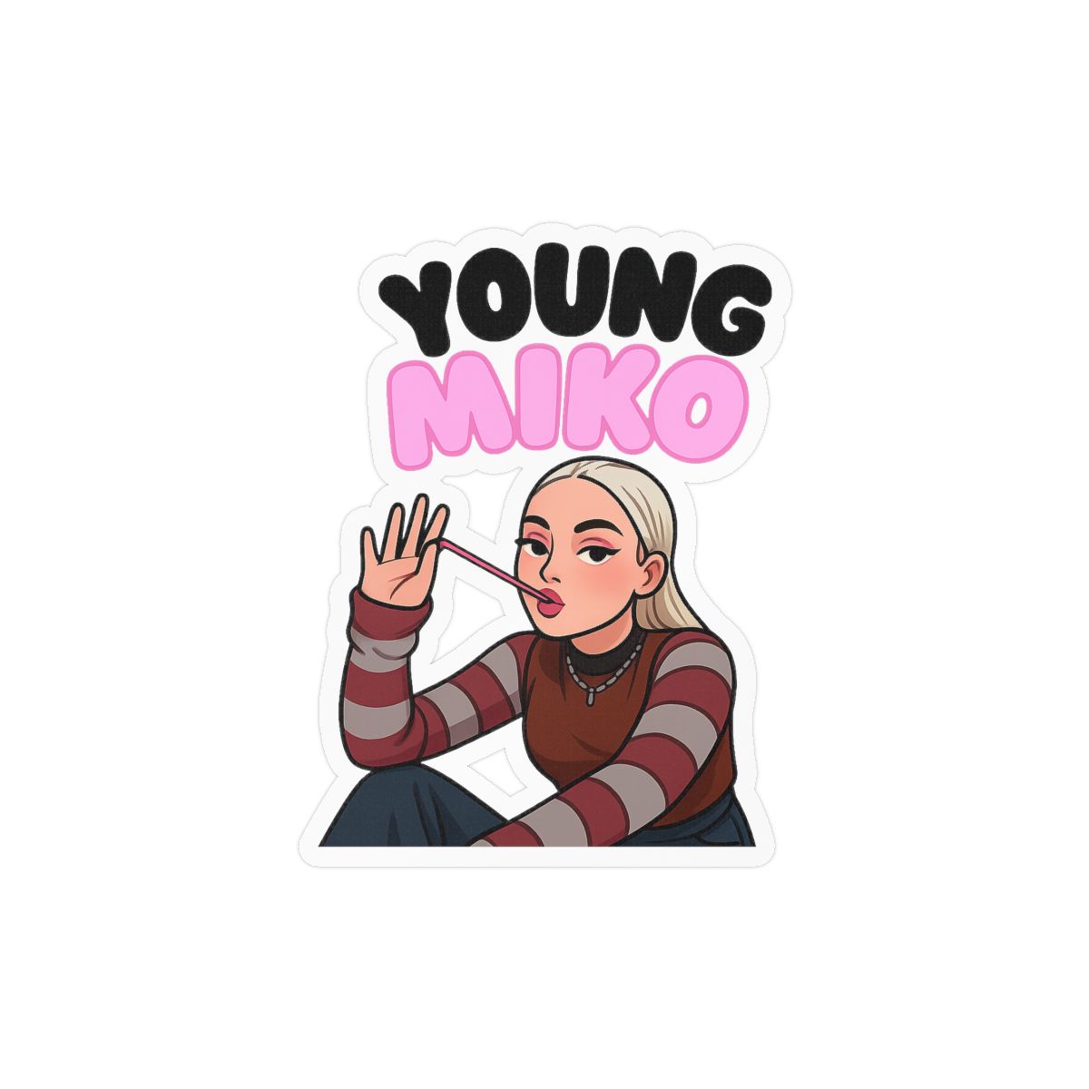 Baby Miko Kawaii Sticker | Adorable Vinyl Decal - alternate angle 3, merchandise