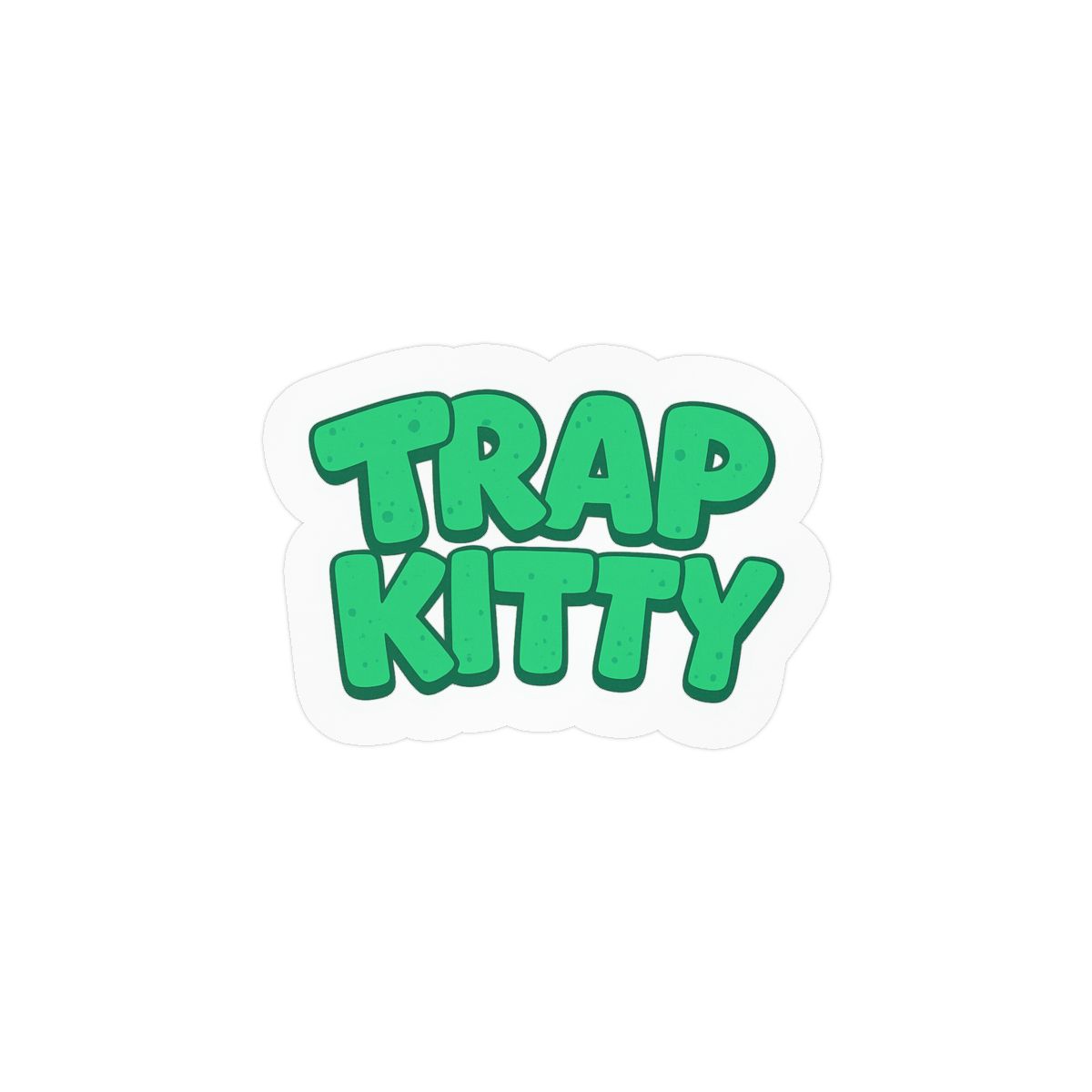 Trap Kitty Sticker | Funny Feline Trap Vibes Vinyl Decal - alternate angle 1, merchandise