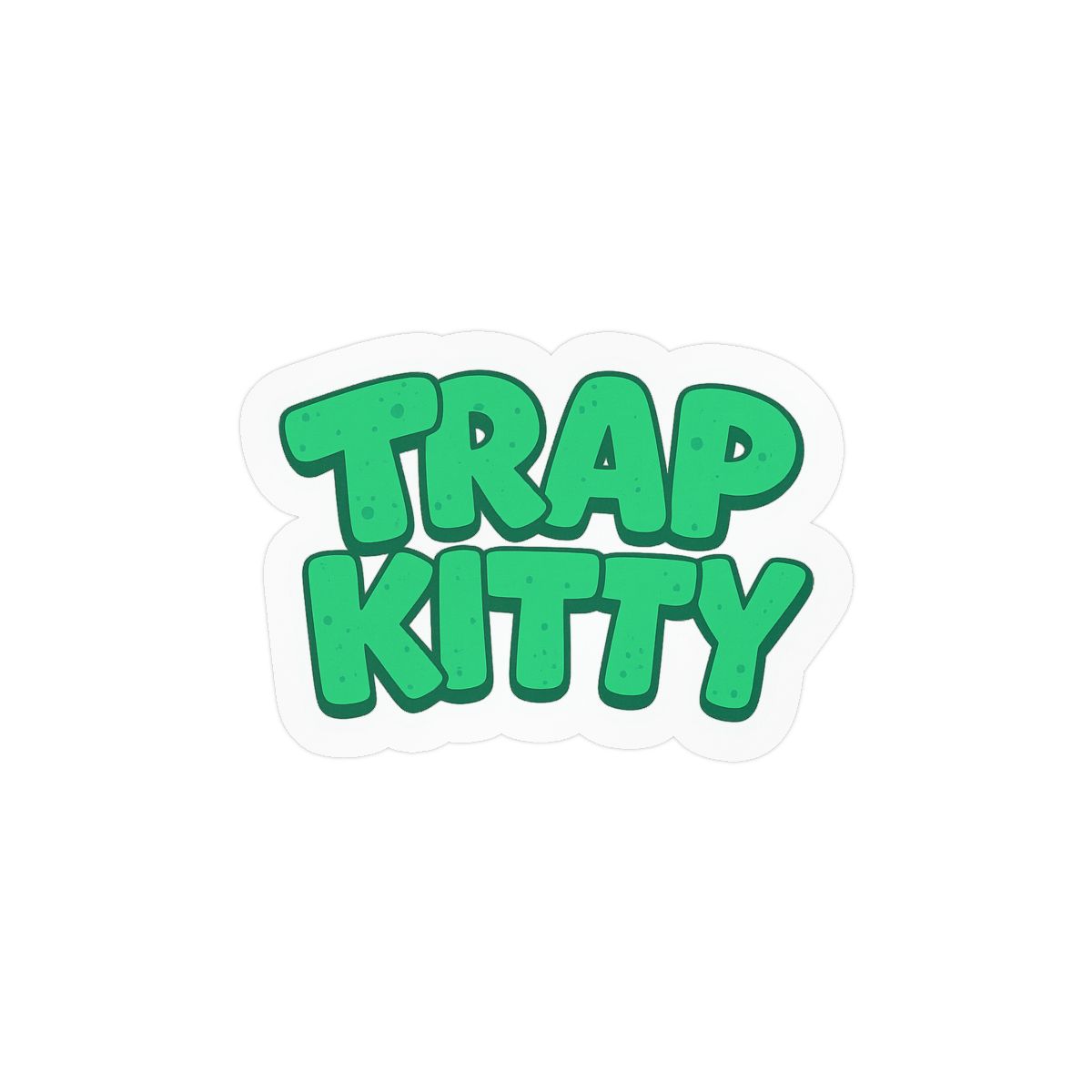 Trap Kitty Sticker | Funny Feline Trap Vibes Vinyl Decal - alternate angle 2, merchandise