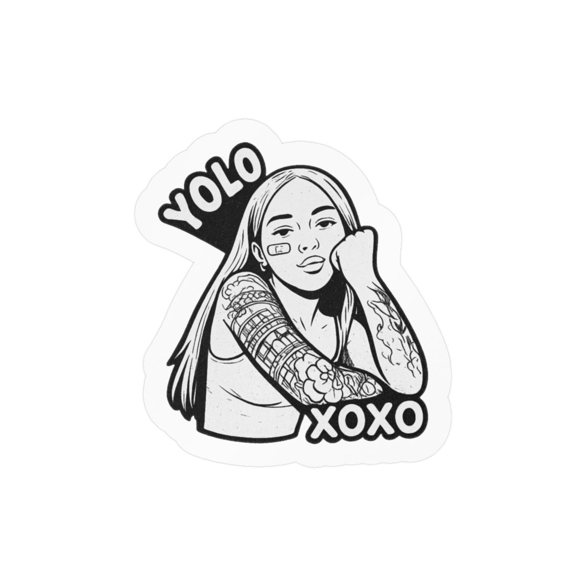 Curita Young Miko Sticker | Playful Bandage Vinyl Decal - Official stickers merchandise