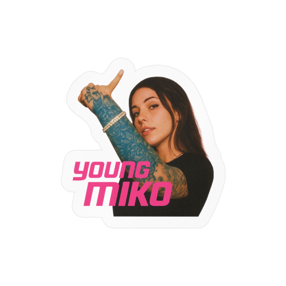 Vintage Young Miko Sticker | Retro Vinyl Decal - Official Stickers merchandise