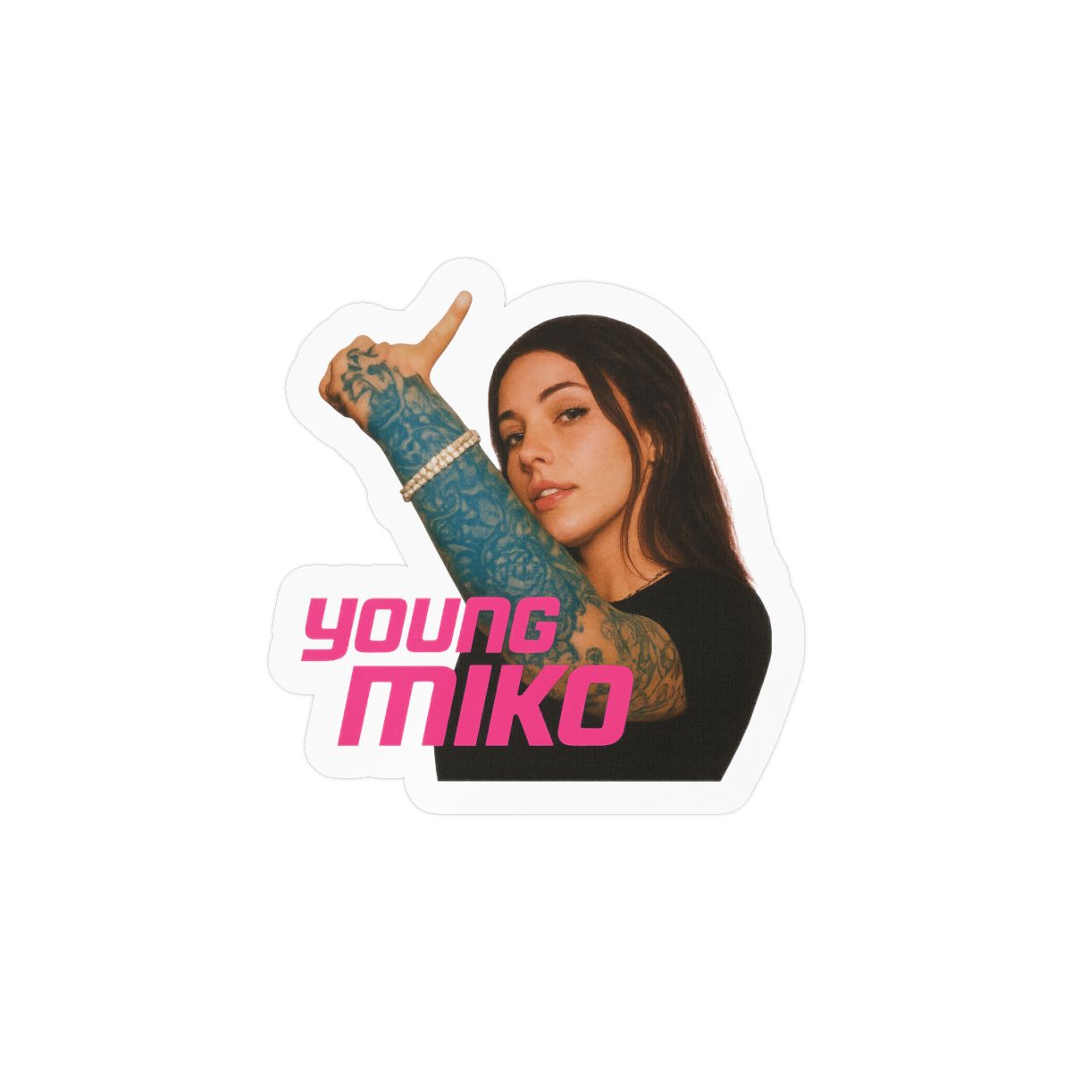 Vintage Young Miko Sticker | Retro Vinyl Decal - alternate angle 1, merchandise