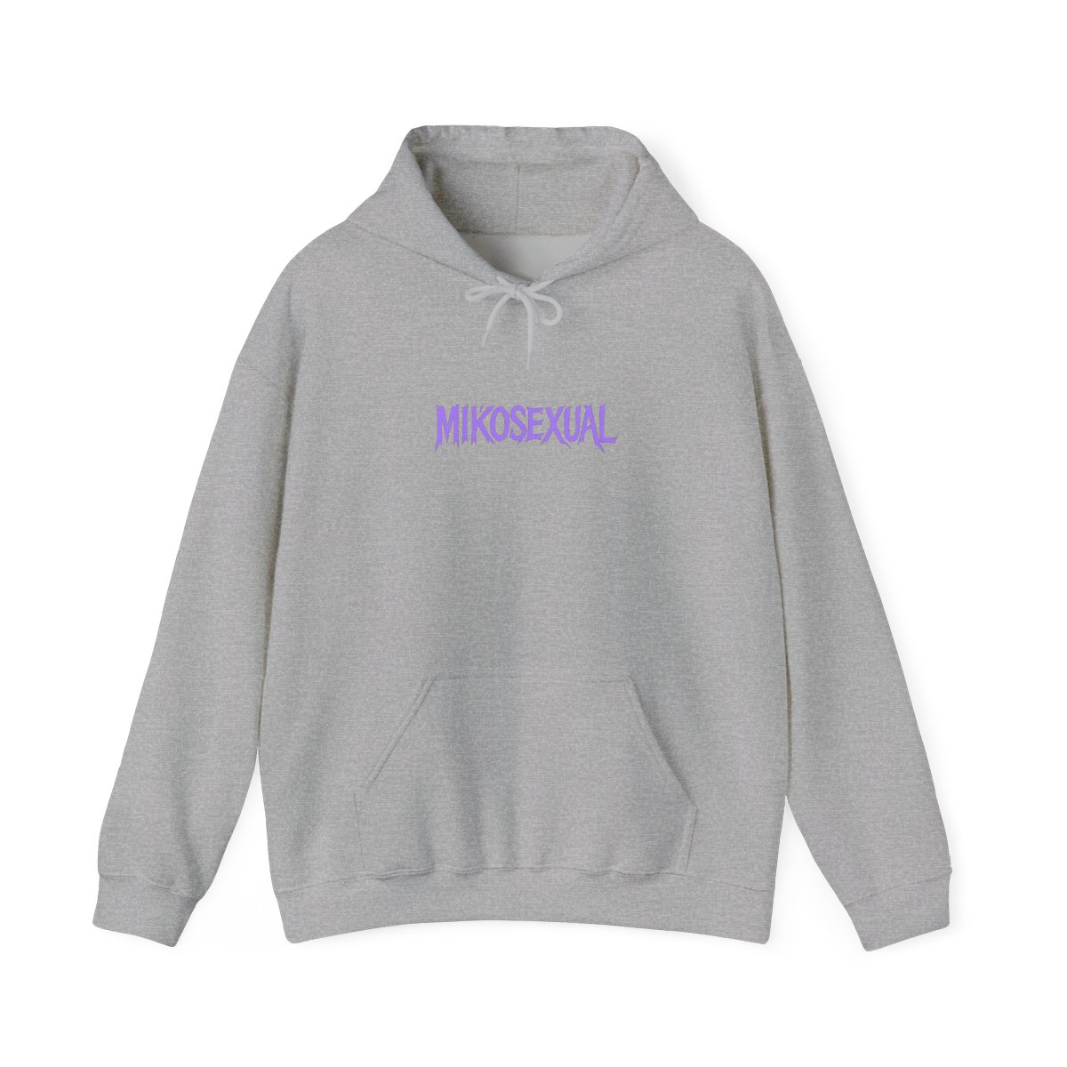 Mikosexual Purple White Graphic Hoodie - alternate angle 3, merchandise