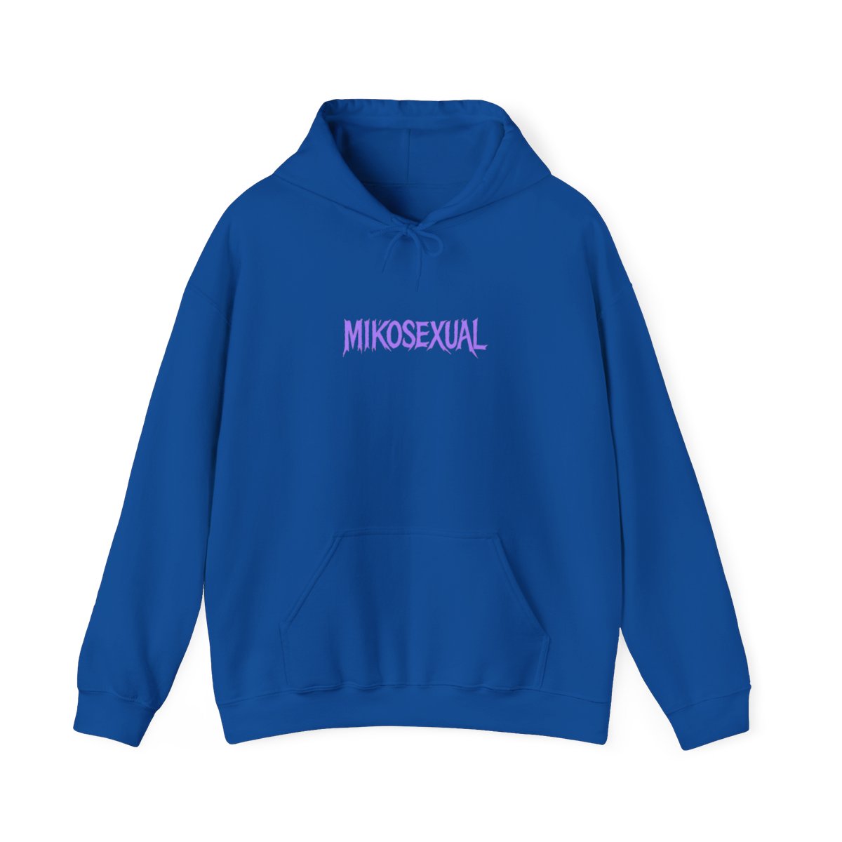Mikosexual Purple White Graphic Hoodie - alternate angle 2, merchandise
