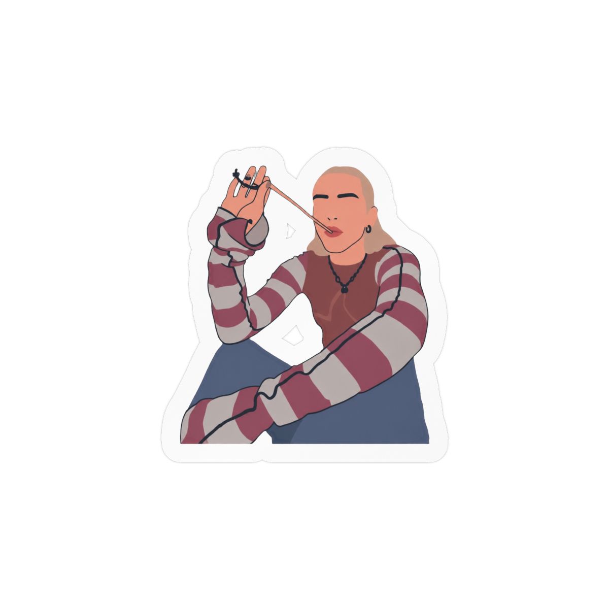 Young Miko Bold Illustration Vinyl Sticker | Rap Fandom Decal - alternate angle 1, merchandise