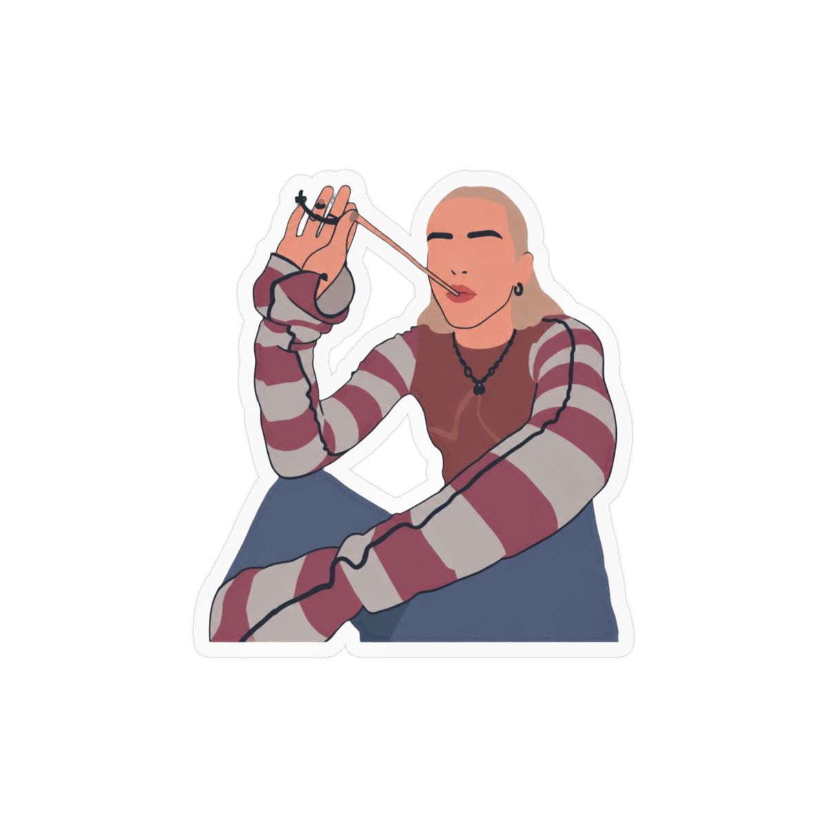 Young Miko Bold Illustration Vinyl Sticker | Rap Fandom Decal - alternate angle 3, merchandise