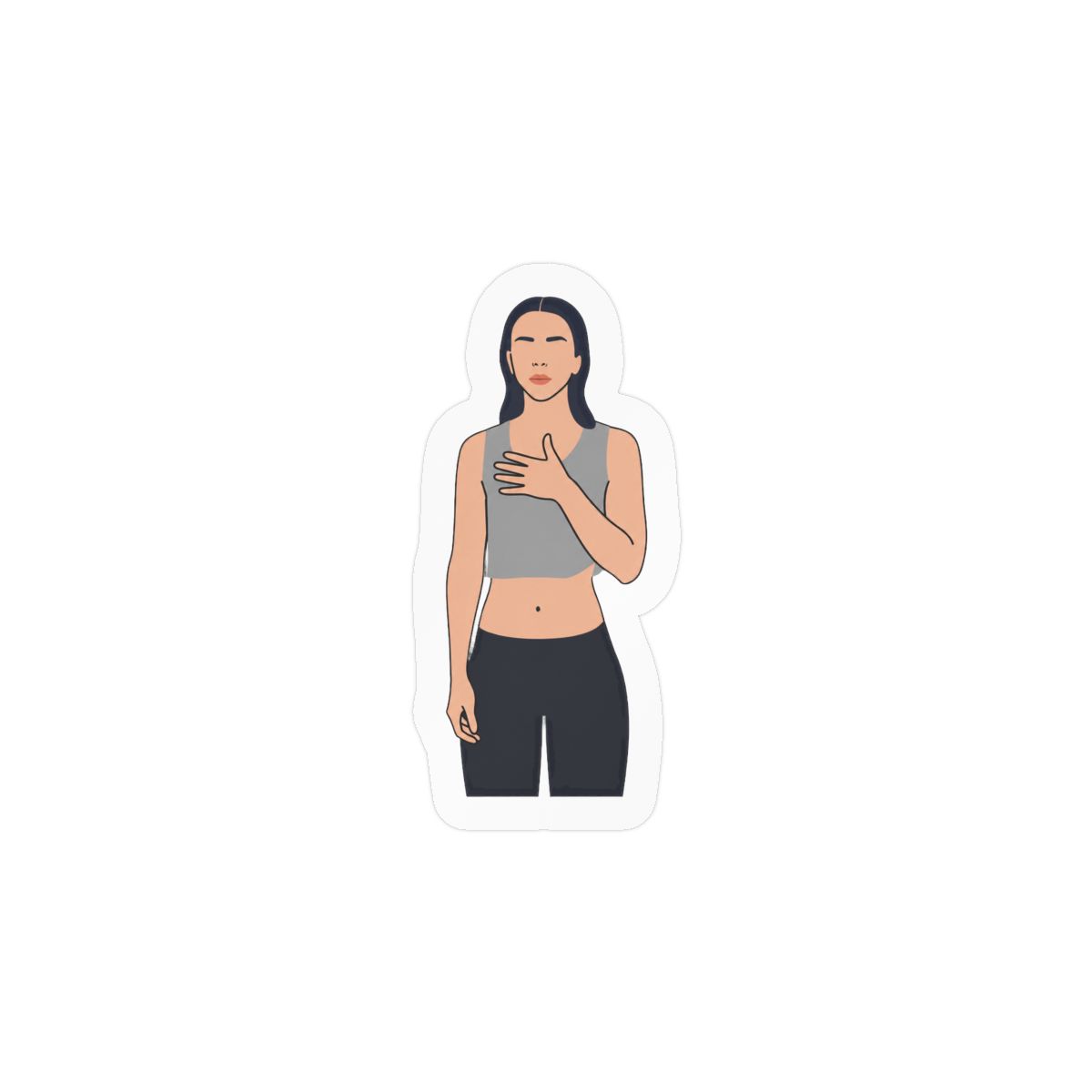 Young Miko Bold Illustration Sticker | Music Stan Vinyl Decal - alternate angle 2, merchandise