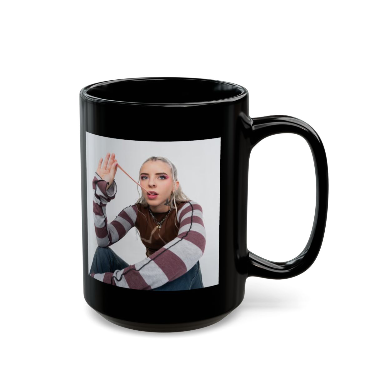 Young Miko Black Mug - alternate angle 5, merchandise
