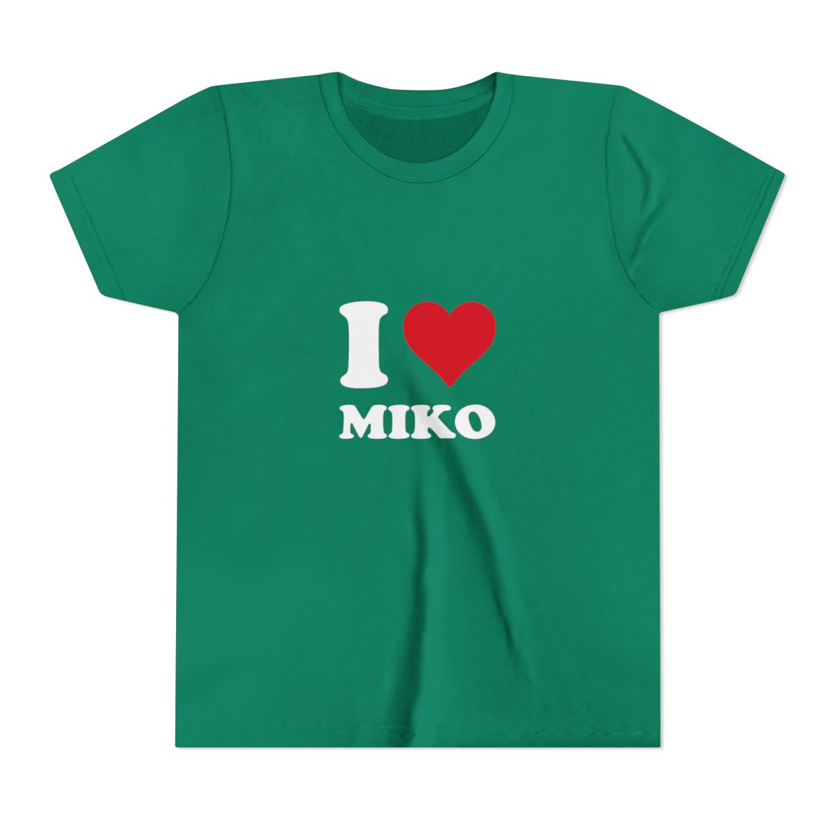 I Heart Miko Love Stories Graphic Kids T Shirt - Bold Pet Fan Gift - alternate angle 2, merchandise