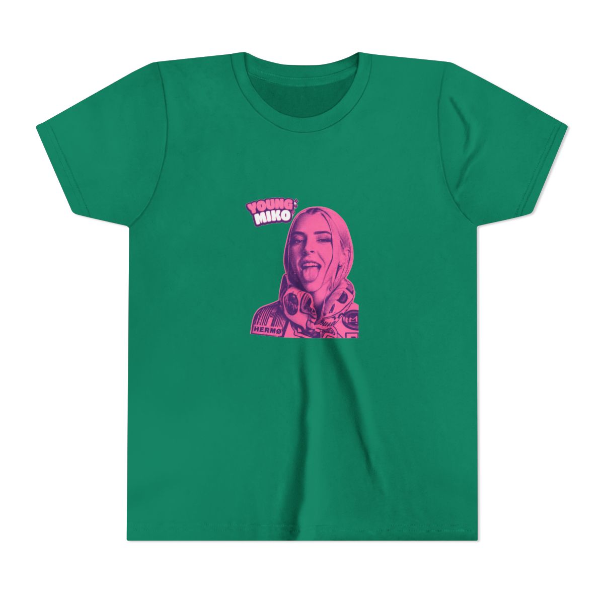 Kawaii Baby Miko Pink Shrine Maiden Kids T Shirt - Adorable Anime Fan Gift - alternate angle 2, merchandise