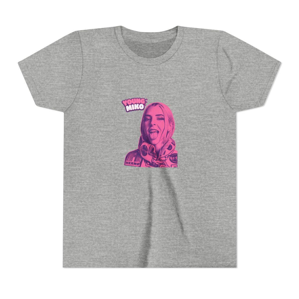 Kawaii Baby Miko Pink Shrine Maiden Kids T Shirt - Adorable Anime Fan Gift - alternate angle 3, merchandise