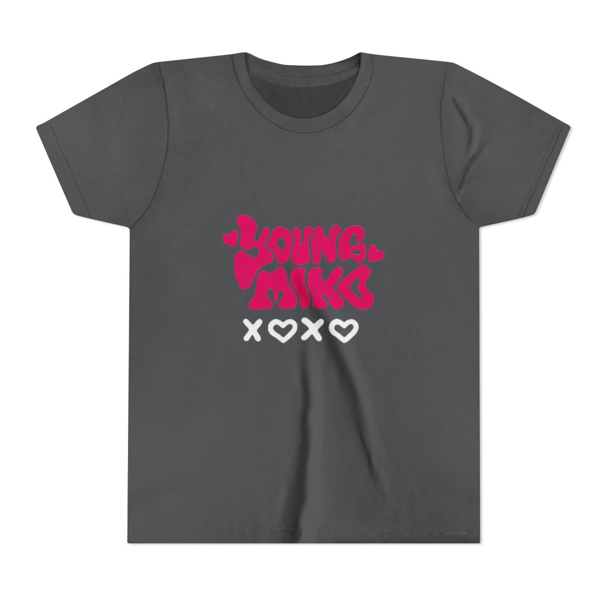 Young Mike Bold Pink Hearts Playful Kids T Shirt - Youthful Casual Vibe - alternate angle 4, merchandise