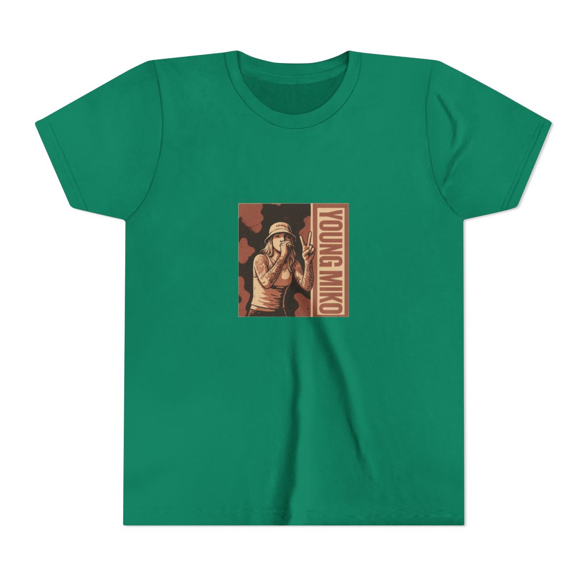 young miko // Brown Vintage Kids T Shirt - alternate angle 4, merchandise