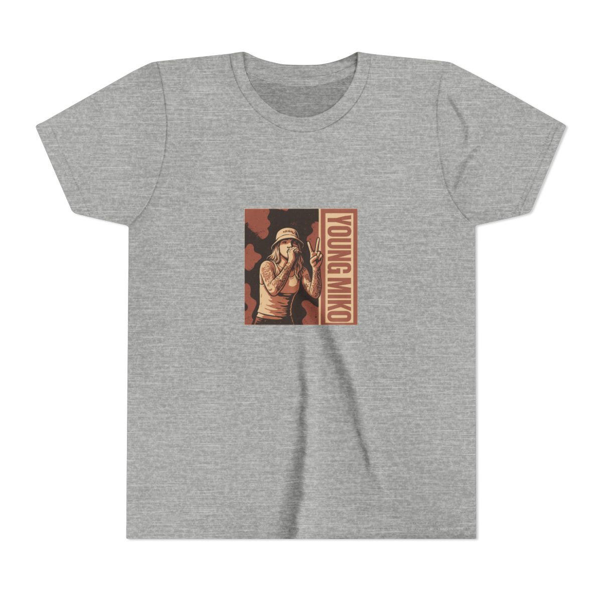 young miko // Brown Vintage Kids T Shirt - alternate angle 5, merchandise