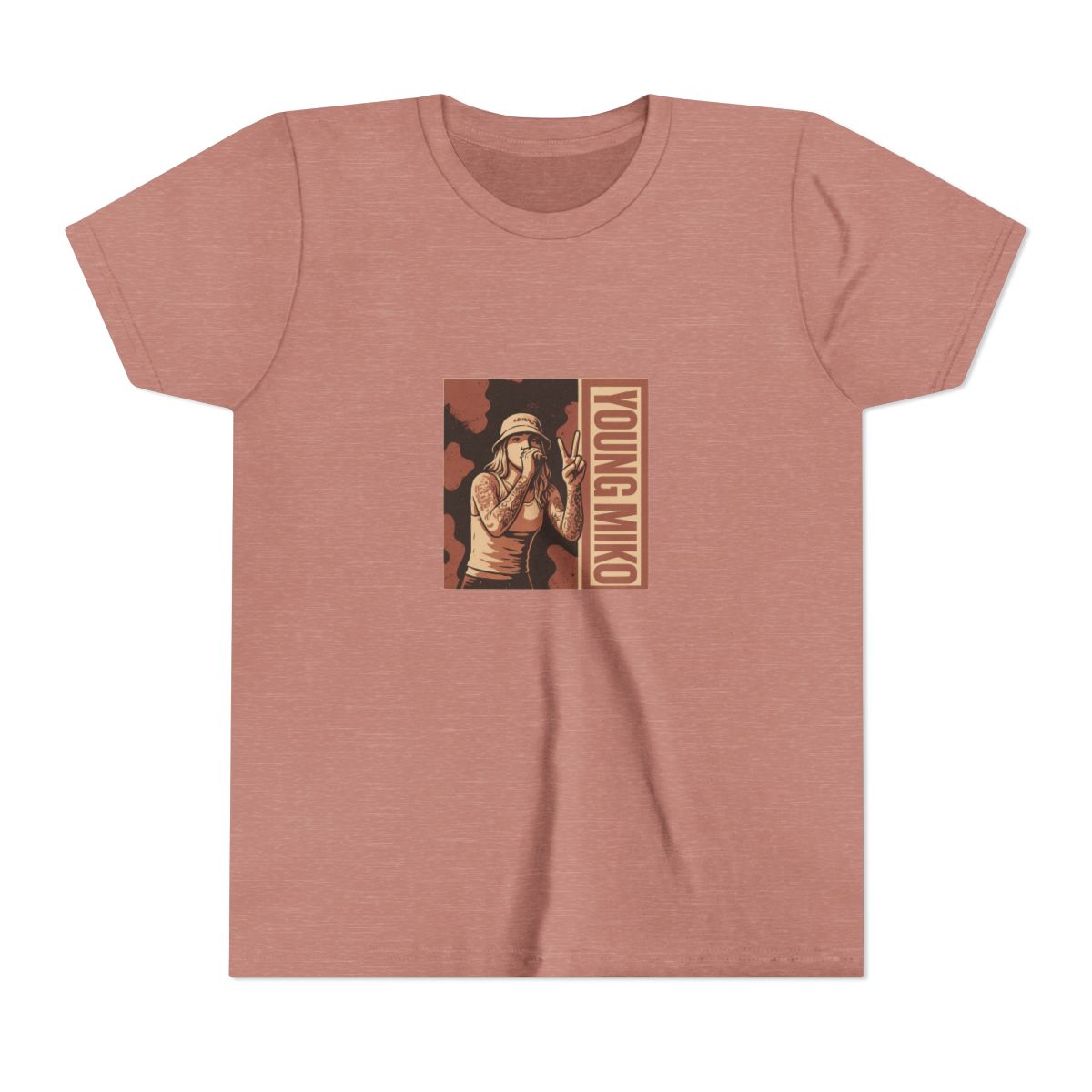 young miko // Brown Vintage Kids T Shirt - alternate angle 2, merchandise