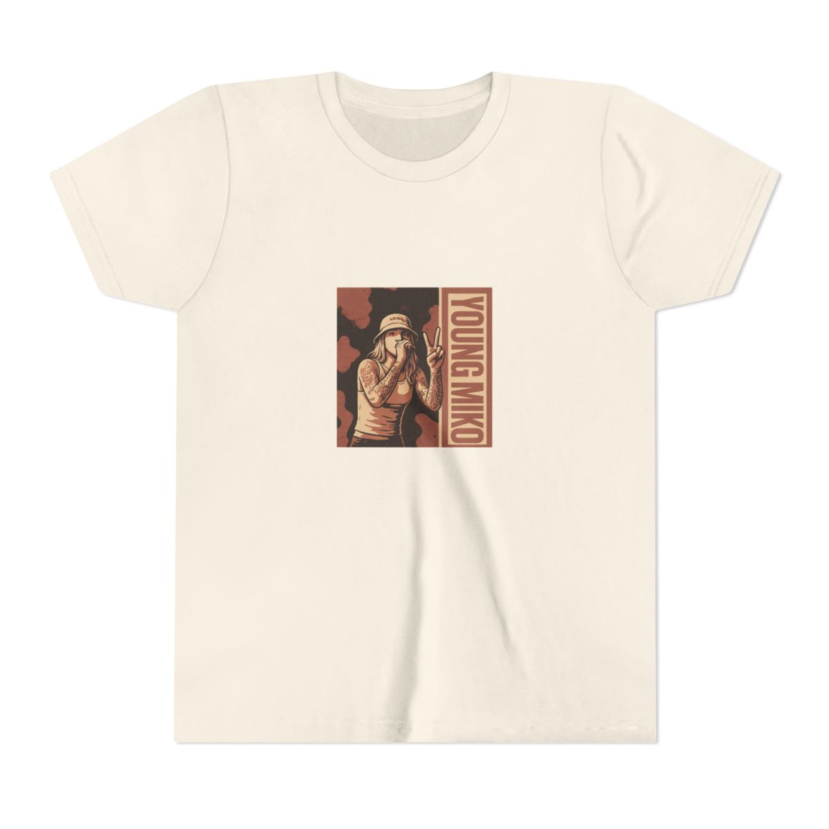young miko // Brown Vintage Kids T Shirt - alternate angle 3, merchandise