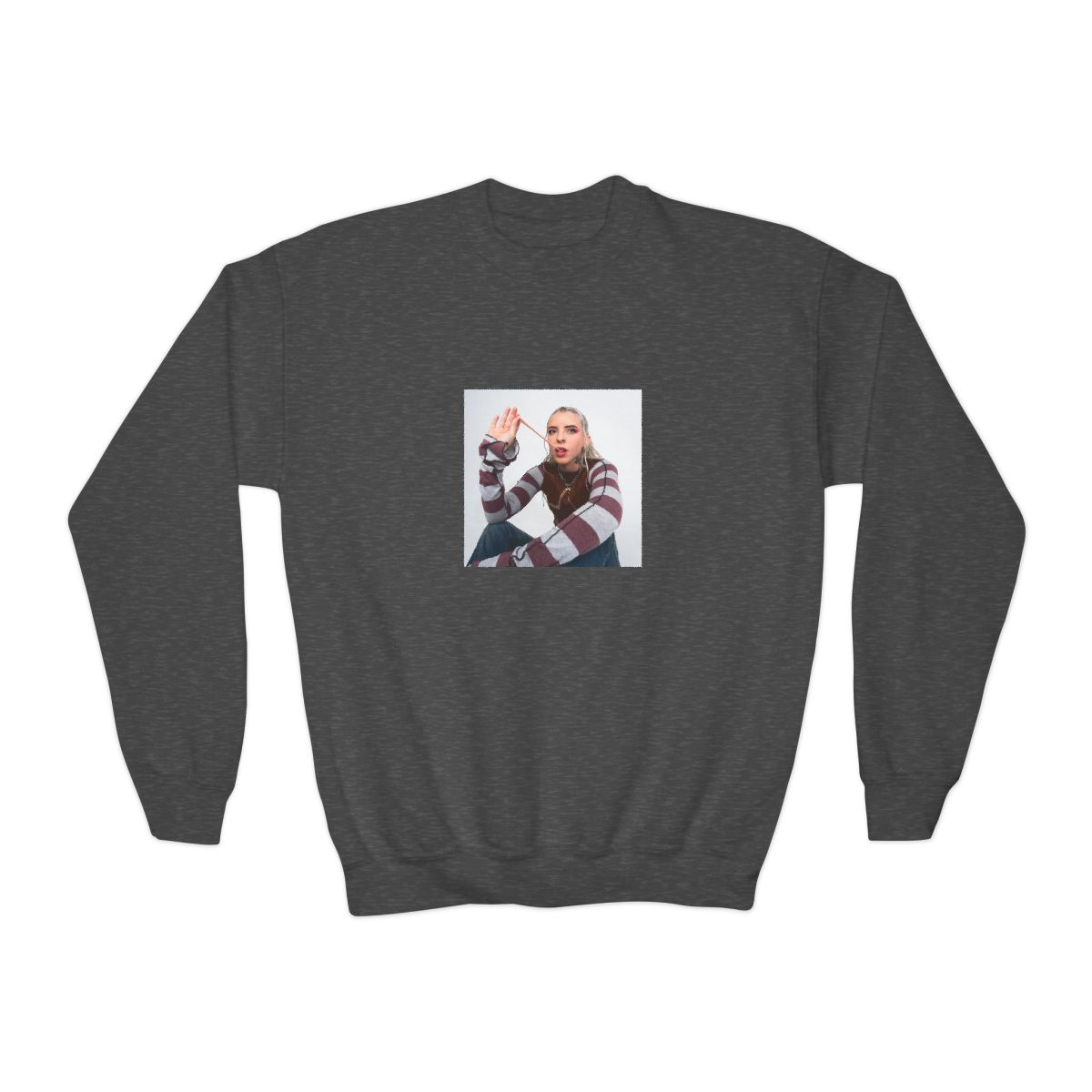 Young Miko Crewneck Kids Sweatshirt - alternate angle 3, merchandise