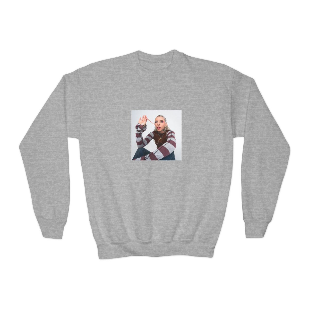 Young Miko Crewneck Kids Sweatshirt - alternate angle 2, merchandise