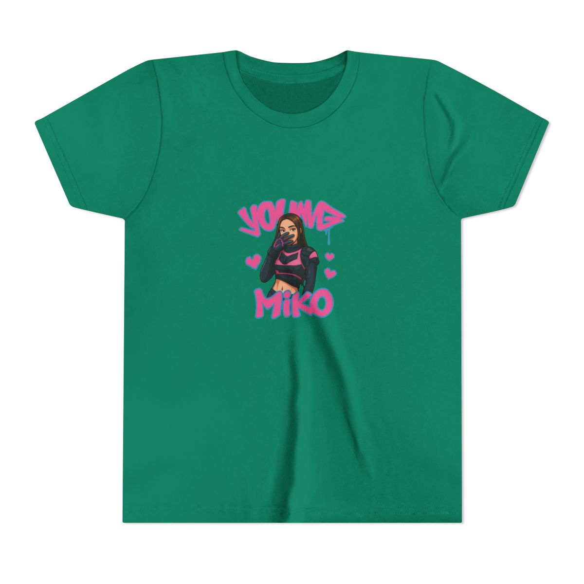 Young Miko Latin Trap Rap Queen Kids T Shirt - alternate angle 4, merchandise