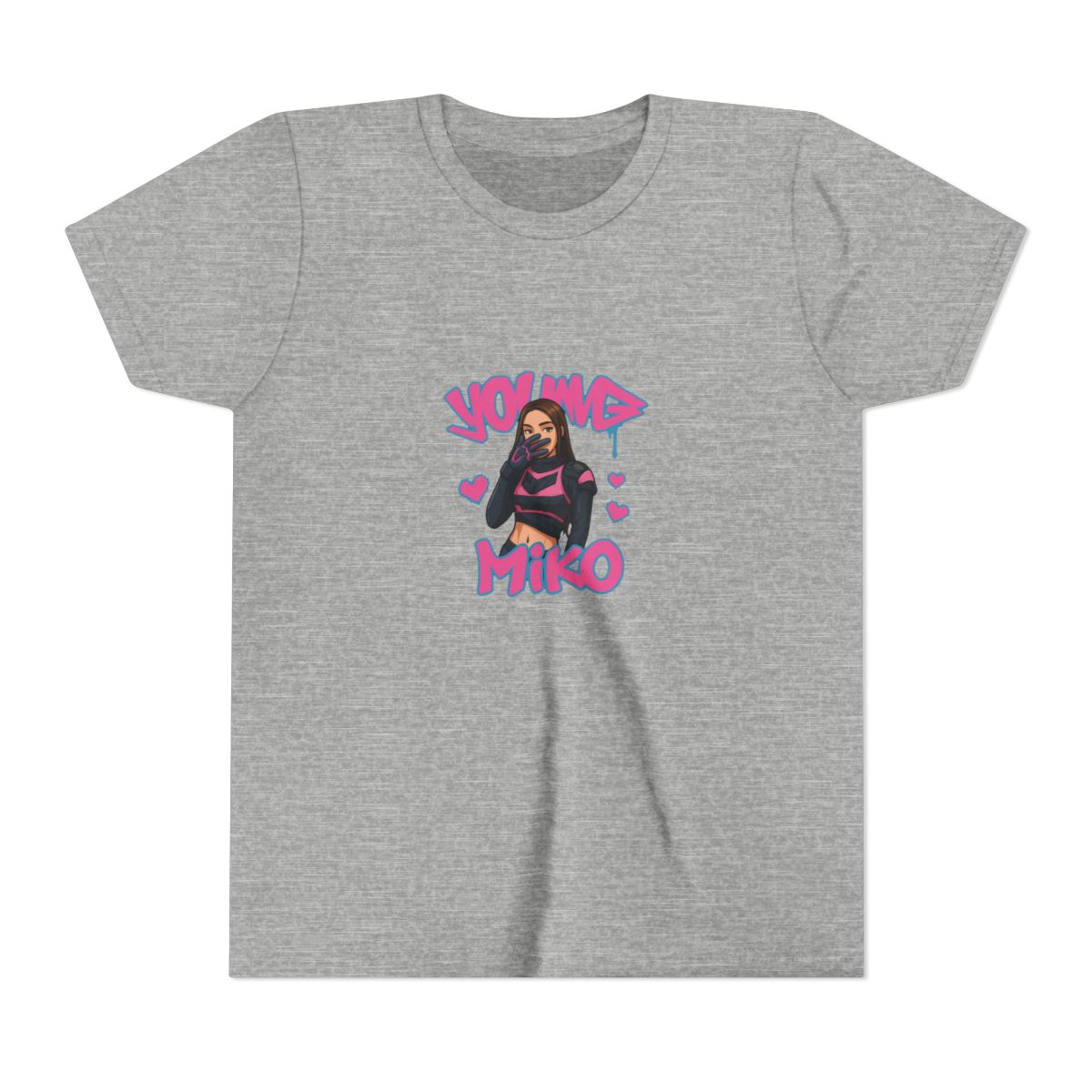 Young Miko Latin Trap Rap Queen Kids T Shirt - alternate angle 5, merchandise