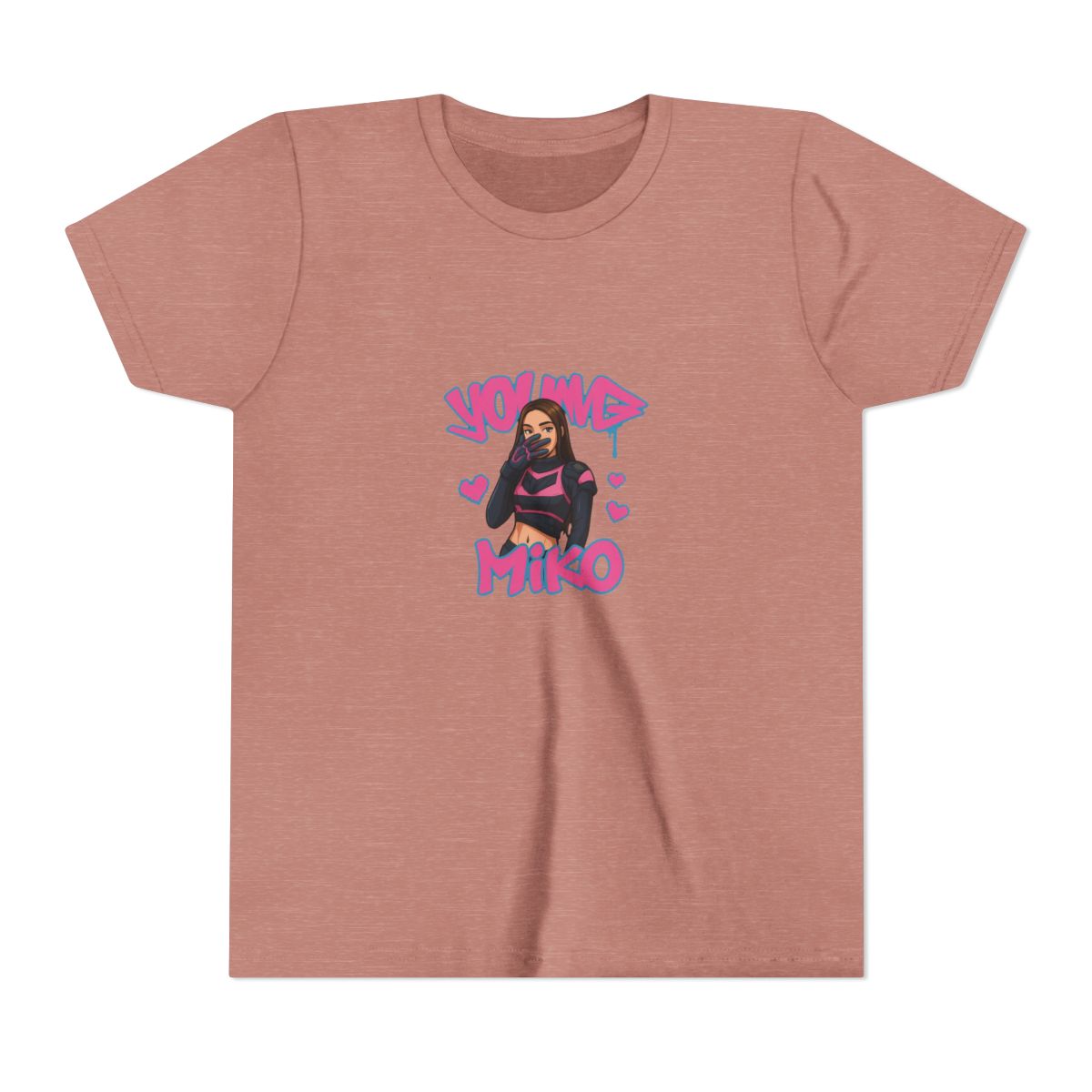 Young Miko Latin Trap Rap Queen Kids T Shirt - alternate angle 2, merchandise